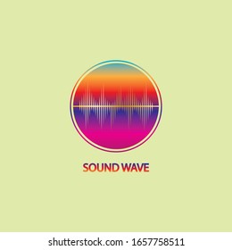 Sound Wave. Colorful sound waves for party, DJ, pub, clubs, discos. Audio equalizer technology. illustration