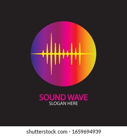 Sound Wave. Colorful sound waves for party, DJ, pub, clubs, discos. Audio equalizer technology. illustration