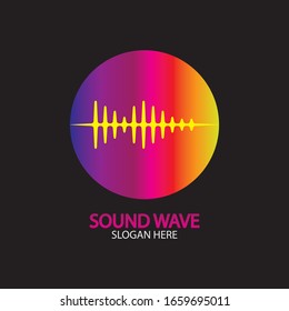 Sound Wave. Colorful sound waves for party, DJ, pub, clubs, discos. Audio equalizer technology. illustration