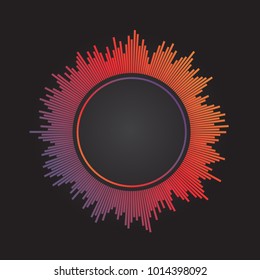 Sound wave colorfull circle background