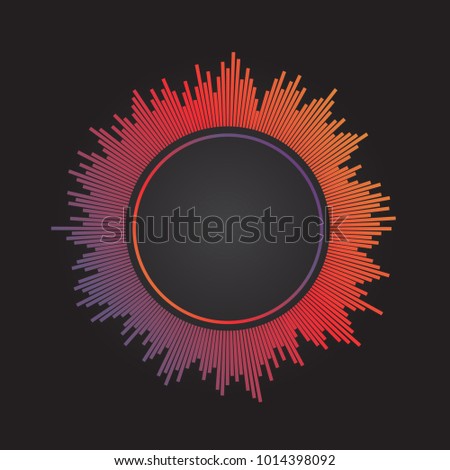 Sound wave colorfull circle background