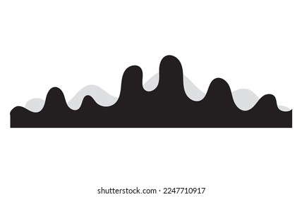 Onda de sonido en forma de onda curva para ecualizador y reproductor de música. Ilustración vectorial en diseño gráfico aislado