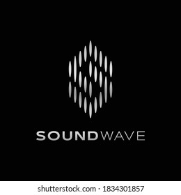 Sound Wave Design Logo Icon Symbol Template for Music Studio , DJ, Music Producer, Speech Trainer, Speaker motivator Website Dark Background