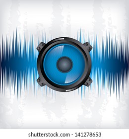 sound wave design over gray background vector illustration