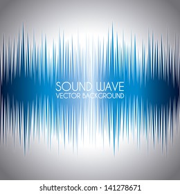 sound wave design over gray background vector illustration