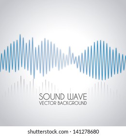 sound wave design over gray background vector illustration