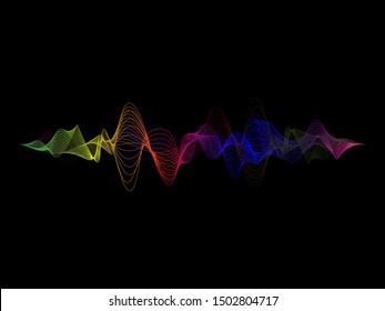 Sound Wave Design Template Concept vector Illustration.