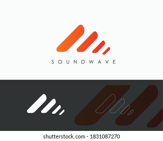 Sound wave digital musical audio and radio record label equalizer music logo technology symbol clean modern identity creative idea sign for identity business