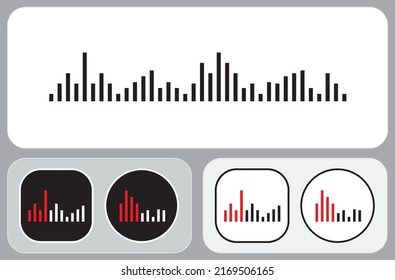 Sound Wave EQ Equalizer Icons And Widget Design. Vector.
