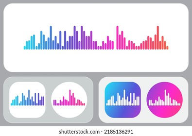 Sound Wave EQ Equalizer Icons and Widget Design. Vector.