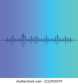 Sound wave equalizer. Abstract digital sound wave background. Vector illusration.