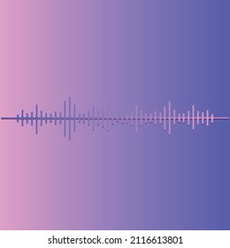 Sound wave equalizer. Abstract digital sound wave background. Vector illusration.
