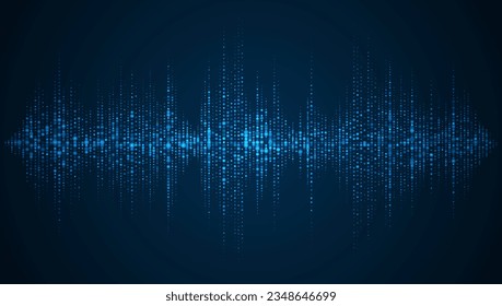 Sound wave equalizer. Abstract technology background