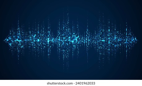 Sound wave equalizer. Abstract technology background