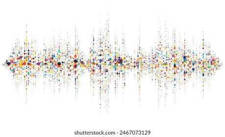 Sound wave equalizer. Abstract technology background