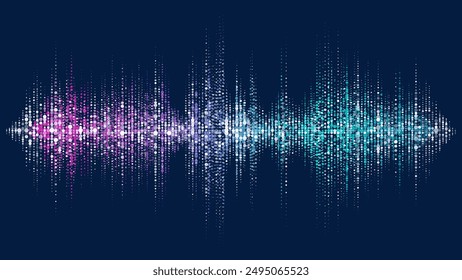 Sound wave equalizer. Abstract technology background