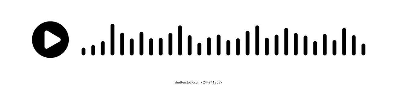 Sound wave. Equalizer, Audio waves, Radio signal, Music. Recording. Vector clipart Illustration