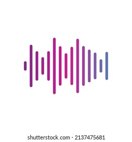 sound wave equalizer icon of color style vector template