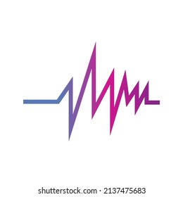 sound wave equalizer icon of color style vector template