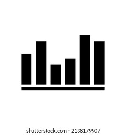 sound wave equalizer icon of glyph style vector template
