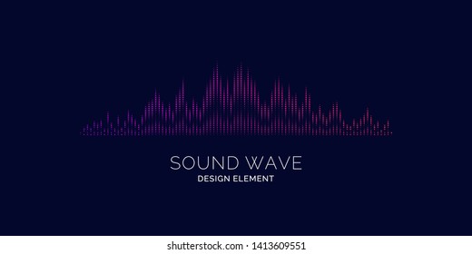 Sound wave equalizer. Modern vector illustration on dark background