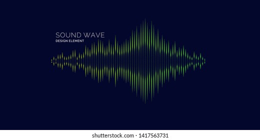 Sound wave equalizer. Modern vector illustration on dark background