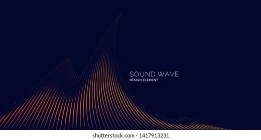 Sound wave equalizer. Modern vector illustration on dark background
