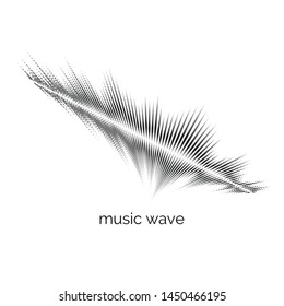 Sound wave equalizer. Modern vector illustration on light background