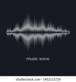 Sound wave equalizer. Modern vector illustration on dark background
