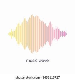 Sound wave equalizer. Modern vector illustration on dark background