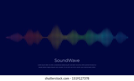 Sound wave equalizer, Modern vector illustration