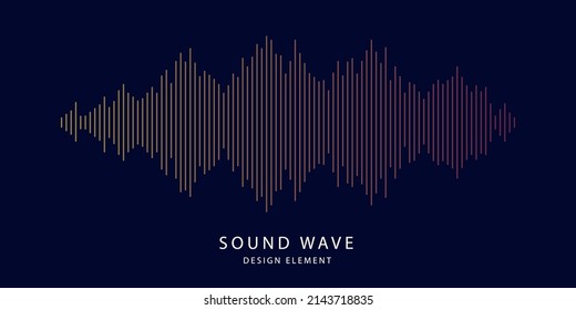 Sound wave equalizer. Modern vector illustration on dark background- EPS 10