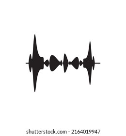 Ecualizador de ondas sonoras Diseño musical aislado en fondo blanco. Ilustración vectorial
