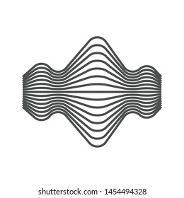Sound wave equalizer music icon