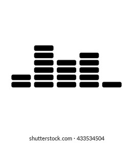 Sound wave equalizer music icon. Vector illustration