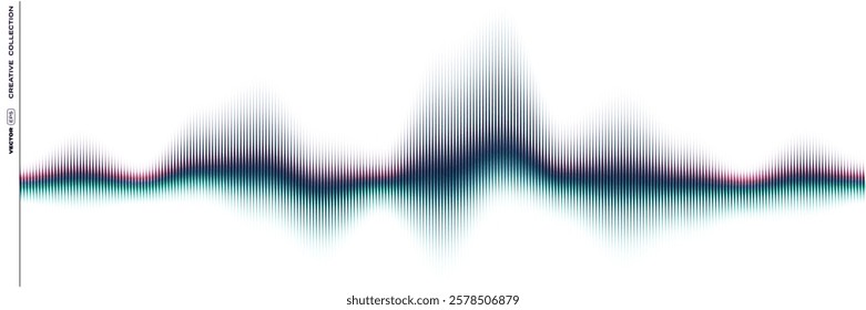 Sound wave equalizer. Music soundwave spectrum, audio dynamic visualizer