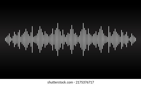 Sound wave equalizer on black background. Vector illustration
