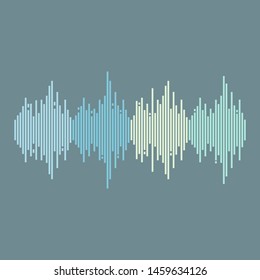 sound wave equalizer on grey background. vector illustration 