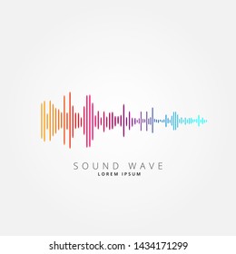 Sound wave equalizer suitable for poster, background or etc. Music soundwave design isolated on light gray backdrop. Vector Illustration