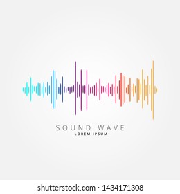 Sound Wave Equalizer Suitable For Poster, Background Or Etc. Music Soundwave Design Isolated On Light Gray Backdrop. Vector Illustration