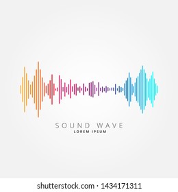 Sound Wave Equalizer Suitable For Poster, Background Or Etc. Music Soundwave Design Isolated On Light Gray Backdrop. Vector Illustration