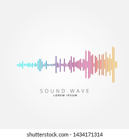 Sound wave equalizer suitable for poster, background or etc. Music soundwave design isolated on light gray backdrop. Vector Illustration