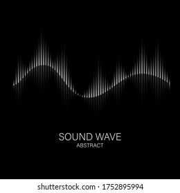 Sound wave equalizer suitable for poster, background or etc. Music soundwave design isolated on light gray backdrop. Vector Illustration