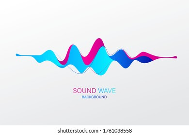 Sound wave equalizer suitable for poster, background or etc. Music soundwave design isolated on light gray backdrop. Vector Illustration