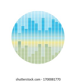 Sound wave equalizer. Vector banner, poster, background. Abstract vector equalizer element of music design concept. Dynamic music sound line, wave. Audio electronic bar, interface. Dj element backdrop