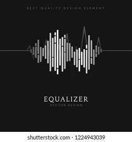 Diseño vectorial del ecualizador de ondas sonoras