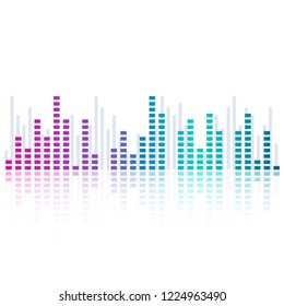 Sound wave equalizer vector design