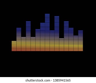 Sound wave equalizer vector design - Vector
