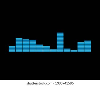 Sound wave equalizer vector design - Vector
