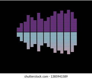 Sound wave equalizer vector design - Vector
